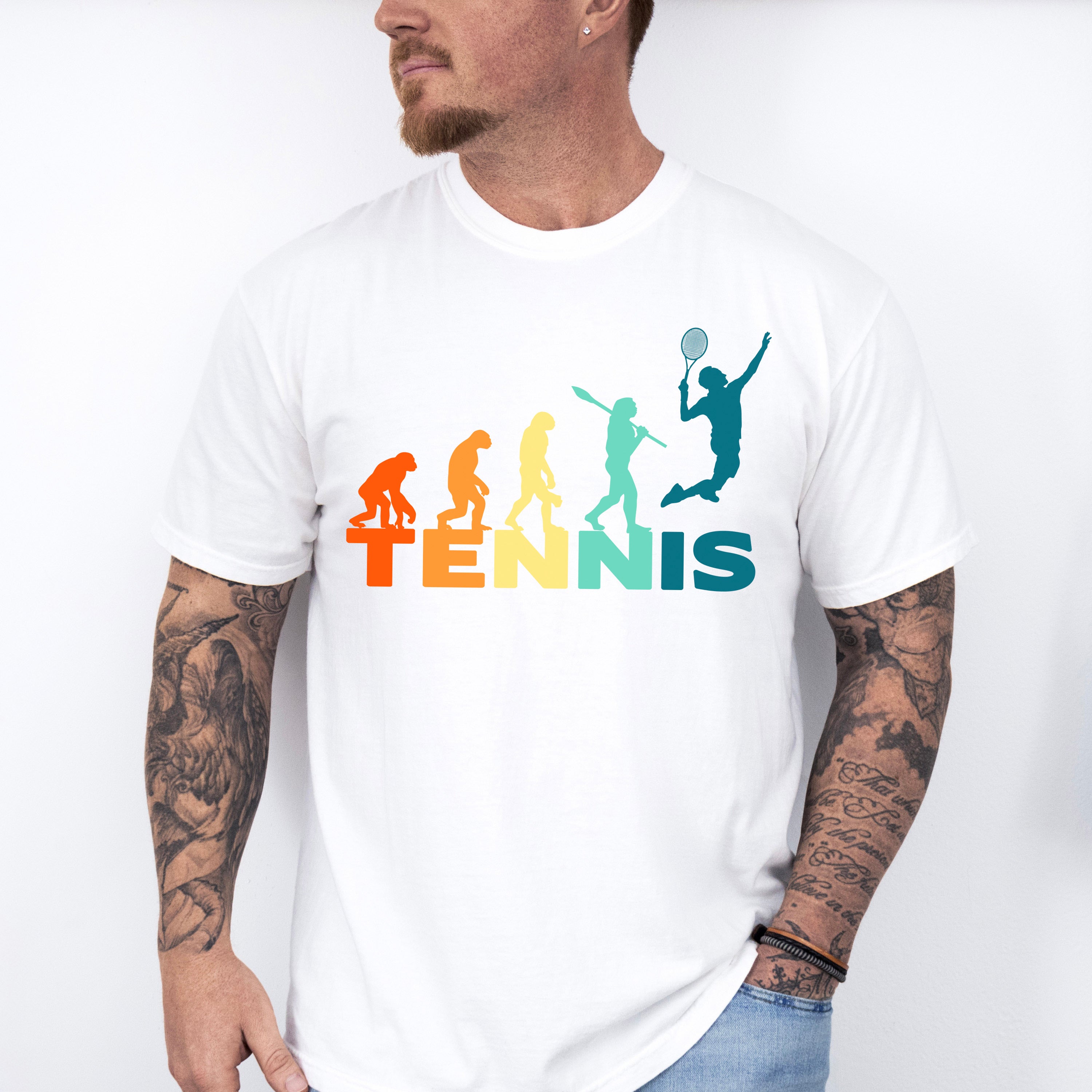 Tennis Evolution - Tennis Unisex Crewneck T-Shirt Sweatshirt Hoodie