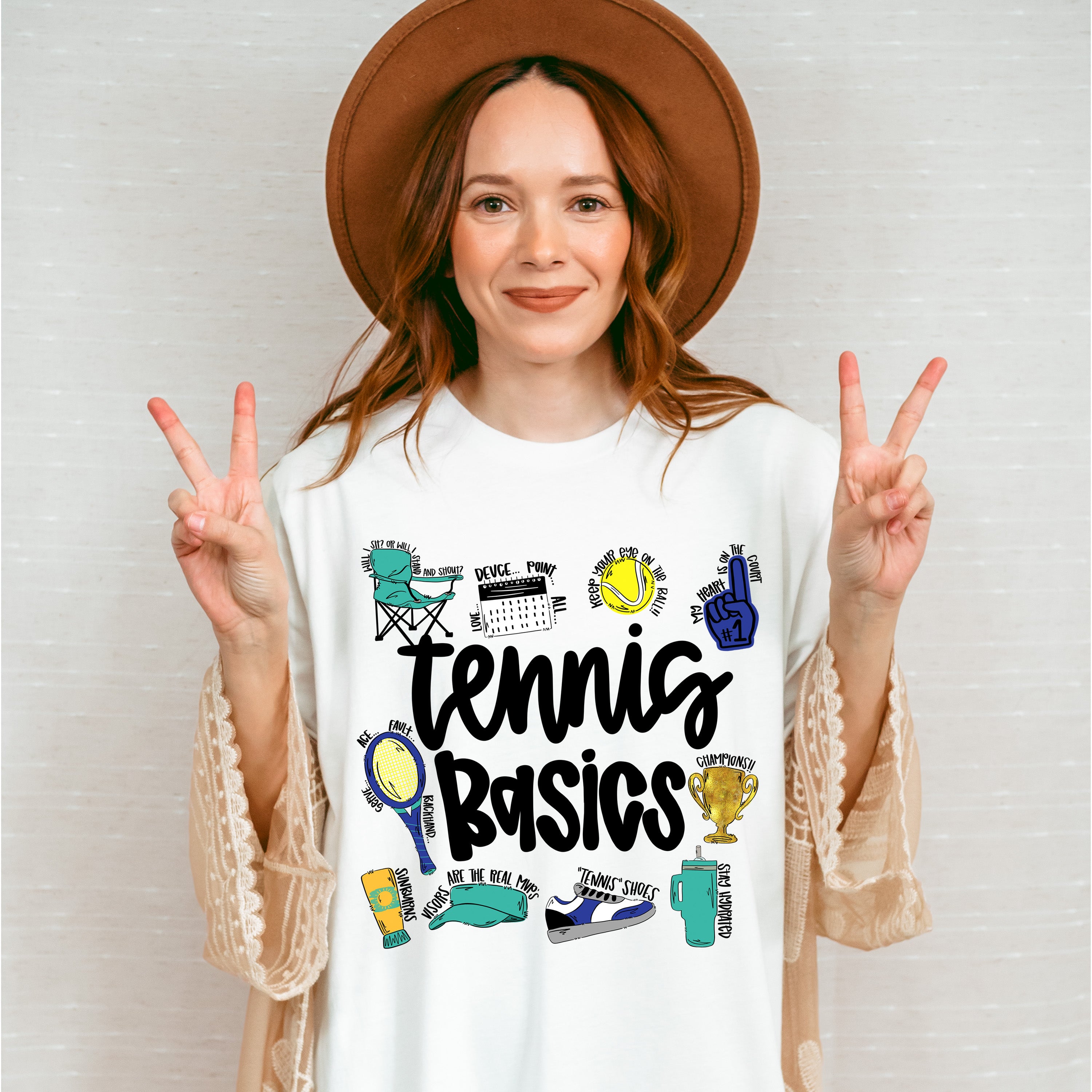 Tennis Basics - Tennis Unisex Crewneck T-Shirt Sweatshirt Hoodie