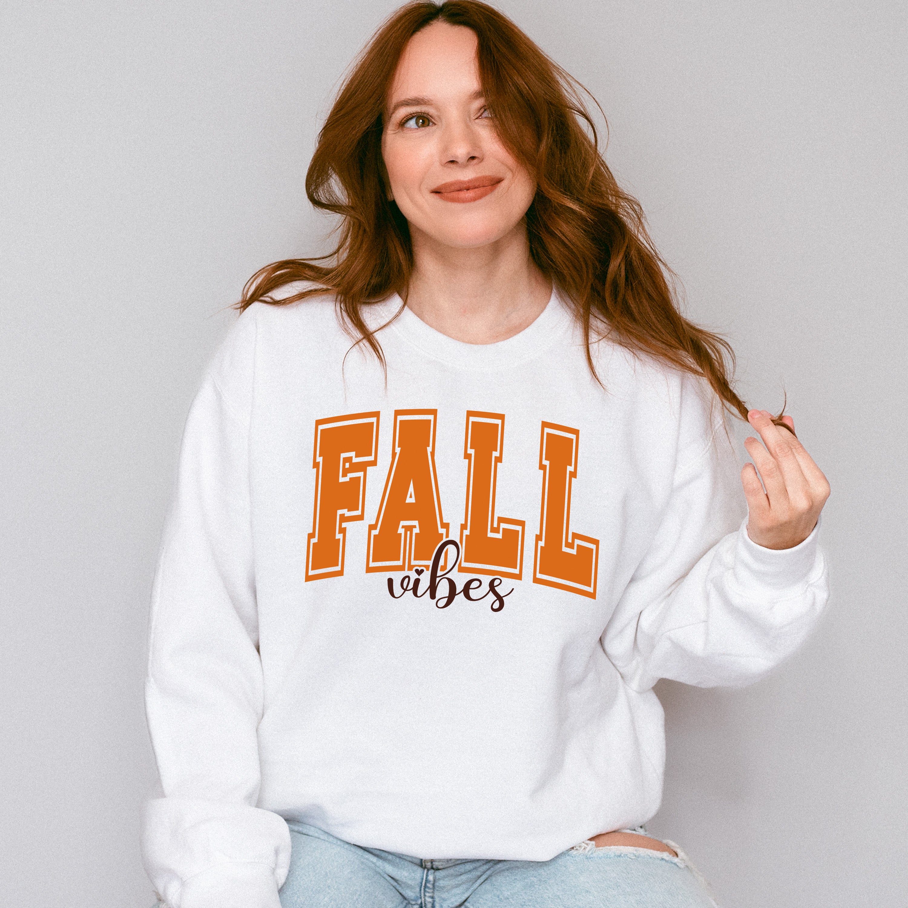 Orange FALL Vibes - Fall Unisex Crewneck T-Shirt Sweatshirt Hoodie