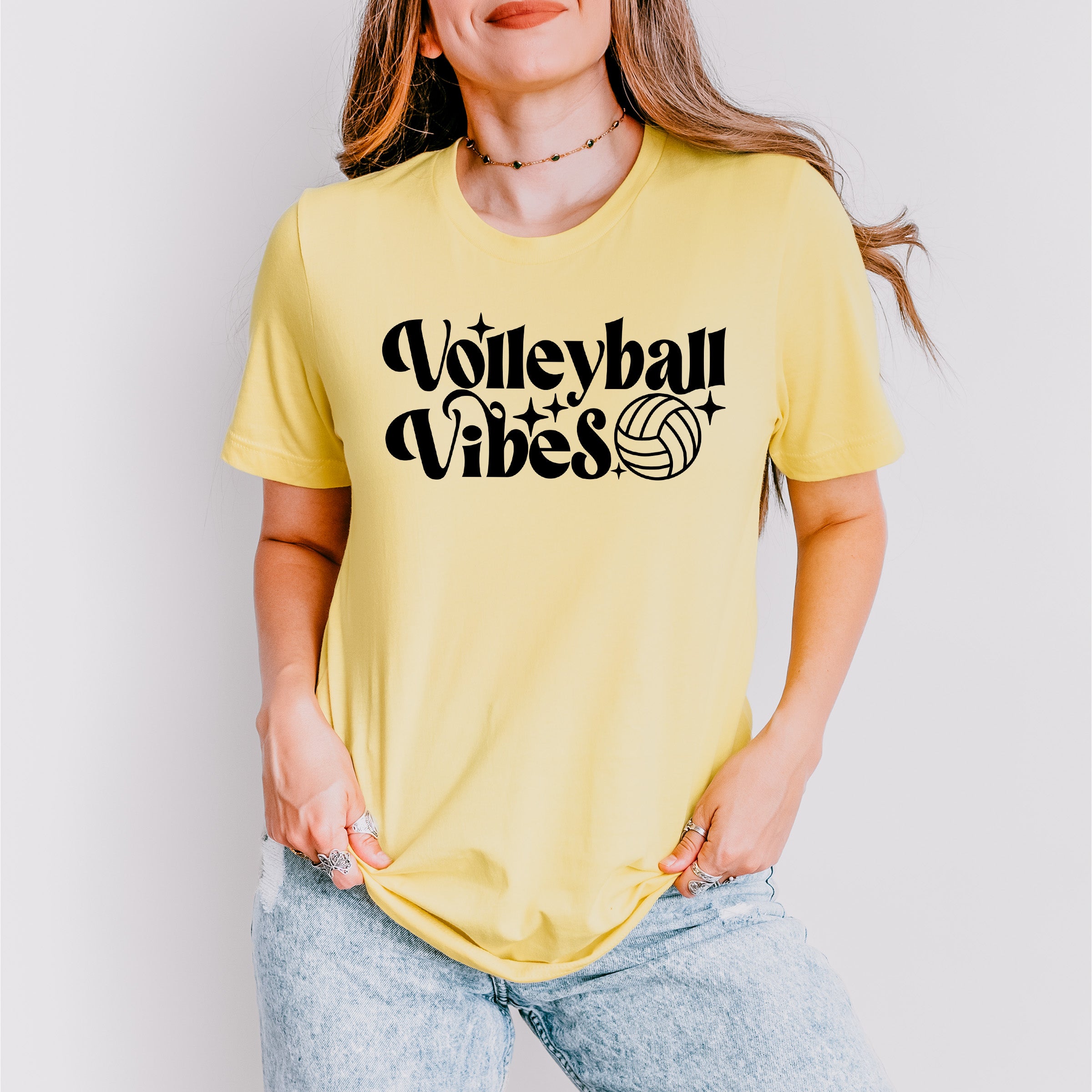 Volleyball Vibes - Volleyball Unisex Crewneck T-Shirt Sweatshirt Hoodie