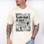 Volleyball Vibes Doodles Design - Volleyball Unisex Crewneck T-Shirt Sweatshirt Hoodie