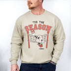 Tis The Season Volleyball Serving Design - Volleyball Unisex Crewneck T-Shirt Sweatshirt Hoodie