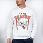 Tis The Season Volleyball Serving Design - Volleyball Unisex Crewneck T-Shirt Sweatshirt Hoodie