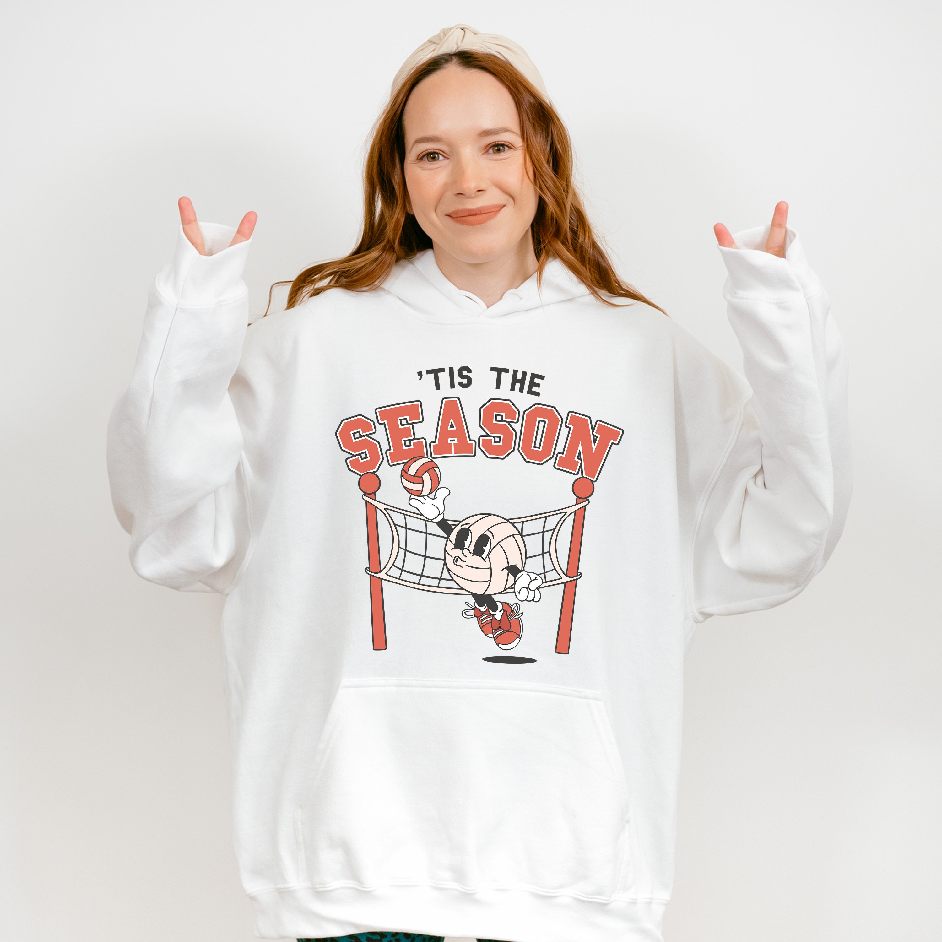 Tis The Season Volleyball Serving Design - Volleyball Unisex Crewneck T-Shirt Sweatshirt Hoodie