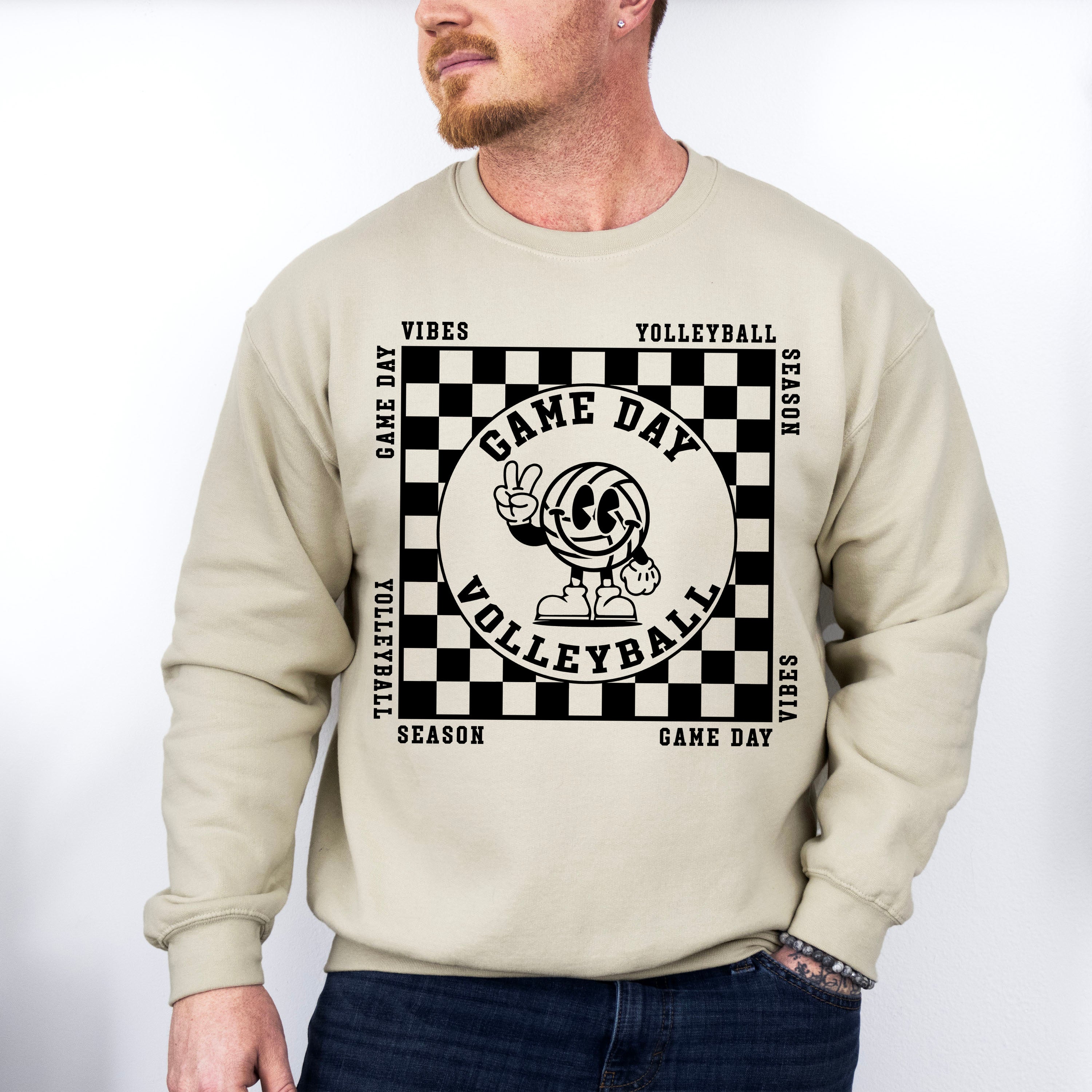 Gameday Volleyball Design - Volleyball Unisex Crewneck T-Shirt Sweatshirt Hoodie