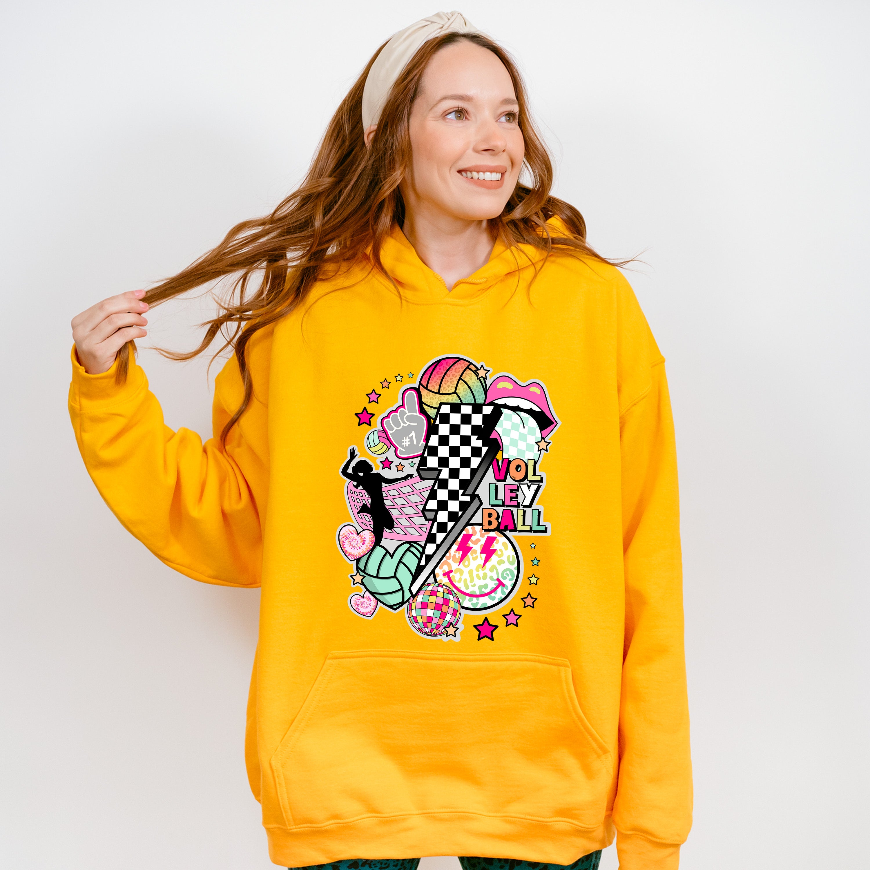 Lightning Doodles - Volleyball Unisex Crewneck T-Shirt Sweatshirt Hoodie