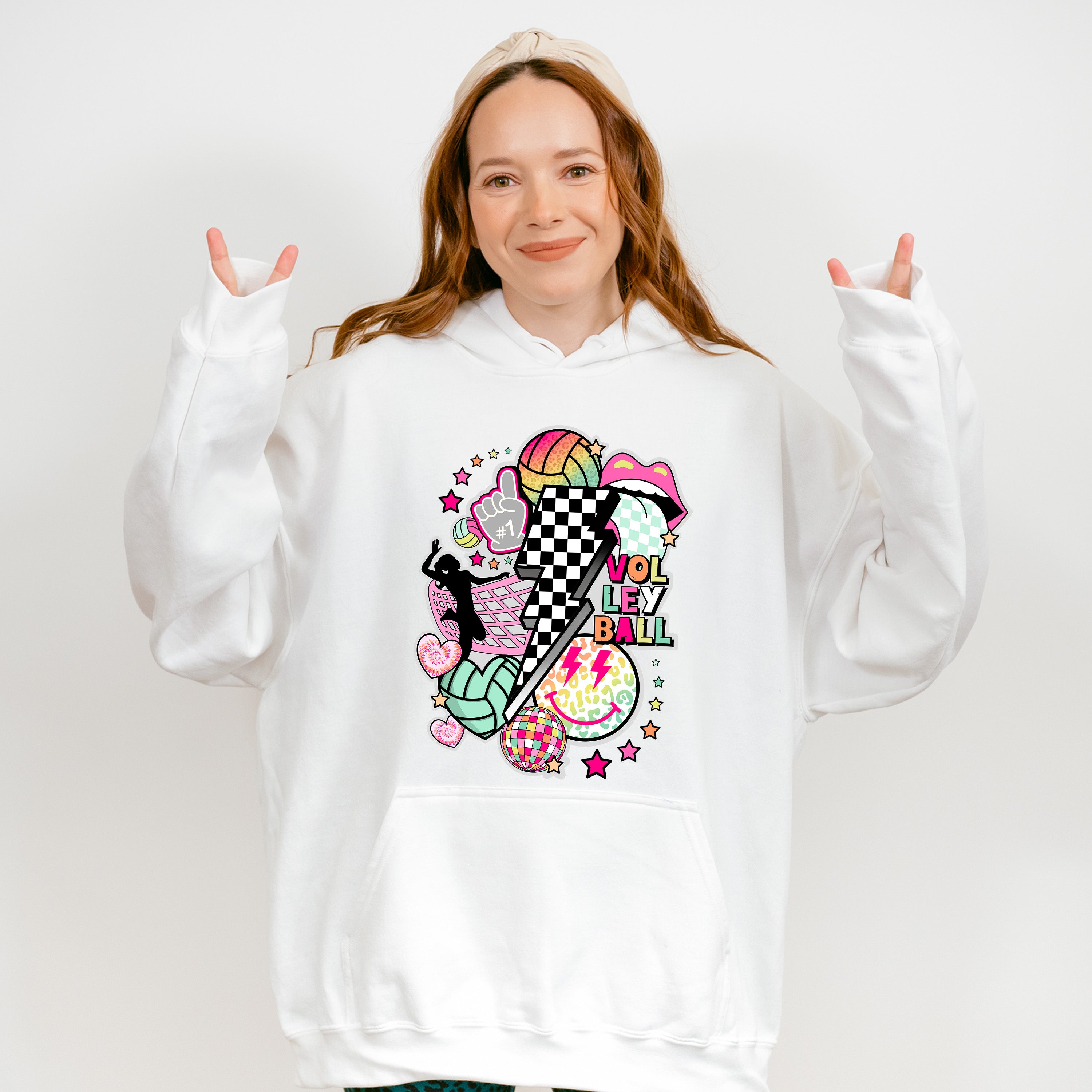 Lightning Doodles - Volleyball Unisex Crewneck T-Shirt Sweatshirt Hoodie