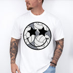 Smiley Star Eyes Design - Volleyball Unisex Crewneck T-Shirt Sweatshirt Hoodie