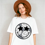 Smiley Star Eyes Design - Volleyball Unisex Crewneck T-Shirt Sweatshirt Hoodie