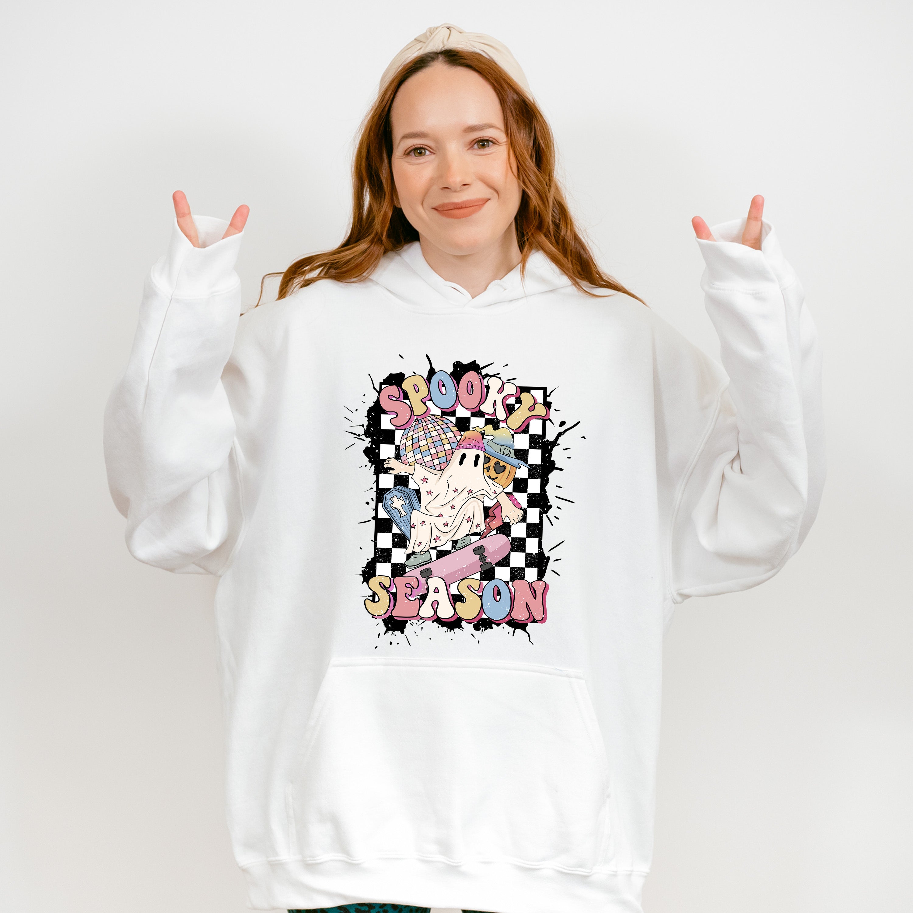 Spooky Ghost Design - Halloween Unisex Crewneck T-Shirt Sweatshirt Hoodie