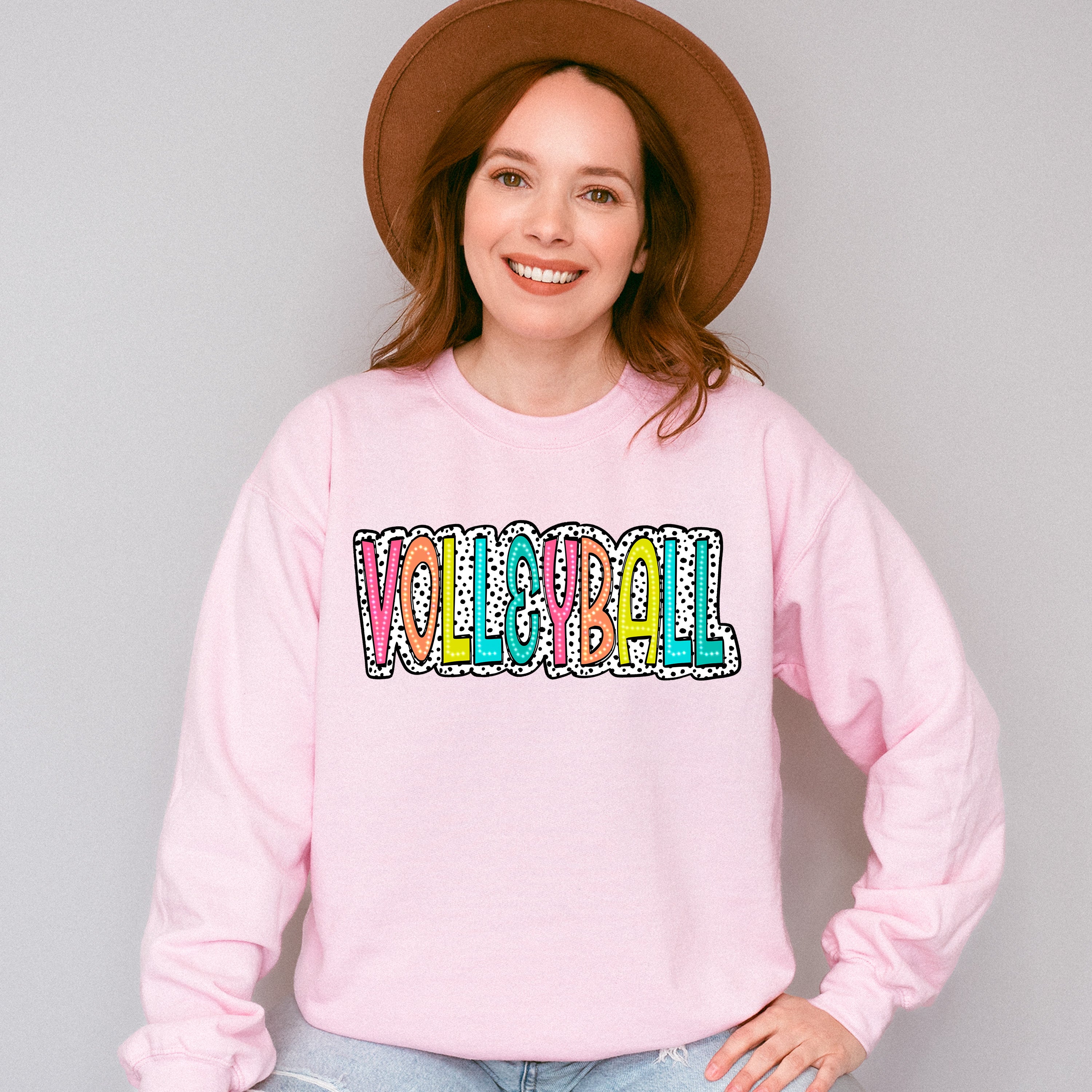 Volleyball Dalmatian Design - Volleyball Unisex Crewneck T-Shirt Sweatshirt Hoodie