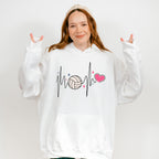 Heartbeat Design - Volleyball Unisex Crewneck T-Shirt Sweatshirt Hoodie