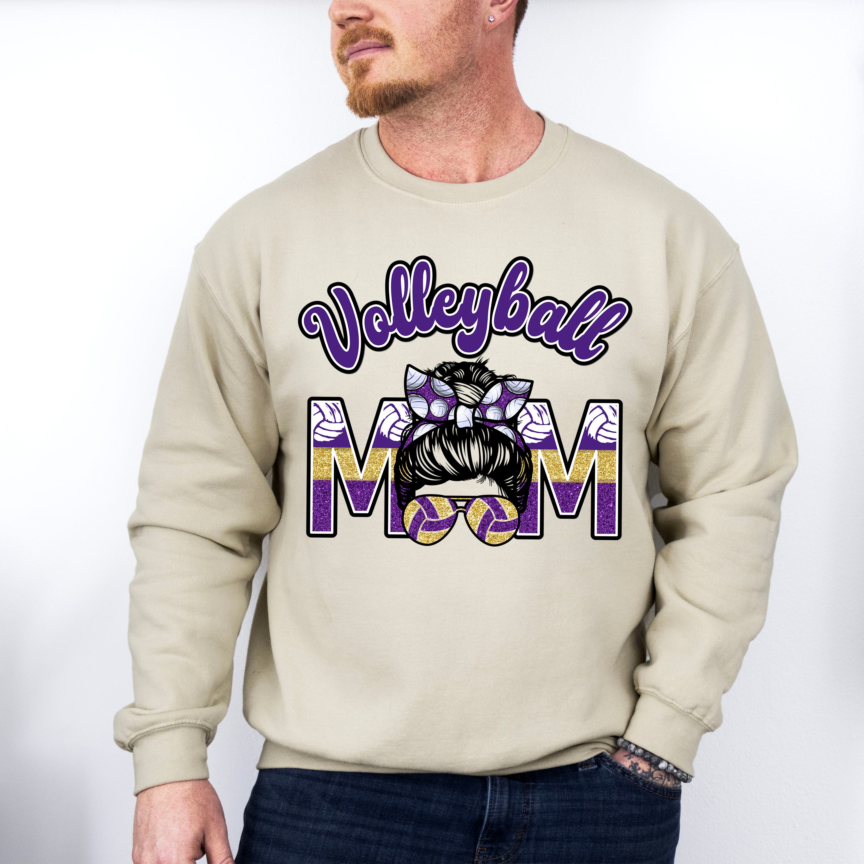 Volleyball Mom - Volleyball Unisex Crewneck T-Shirt Sweatshirt Hoodie
