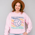 Groovy Volleyball Design - Volleyball Unisex Crewneck T-Shirt Sweatshirt Hoodie