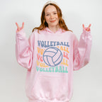 Groovy Volleyball Design - Volleyball Unisex Crewneck T-Shirt Sweatshirt Hoodie