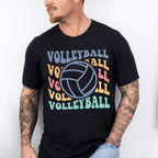 Groovy Volleyball Design - Volleyball Unisex Crewneck T-Shirt Sweatshirt Hoodie