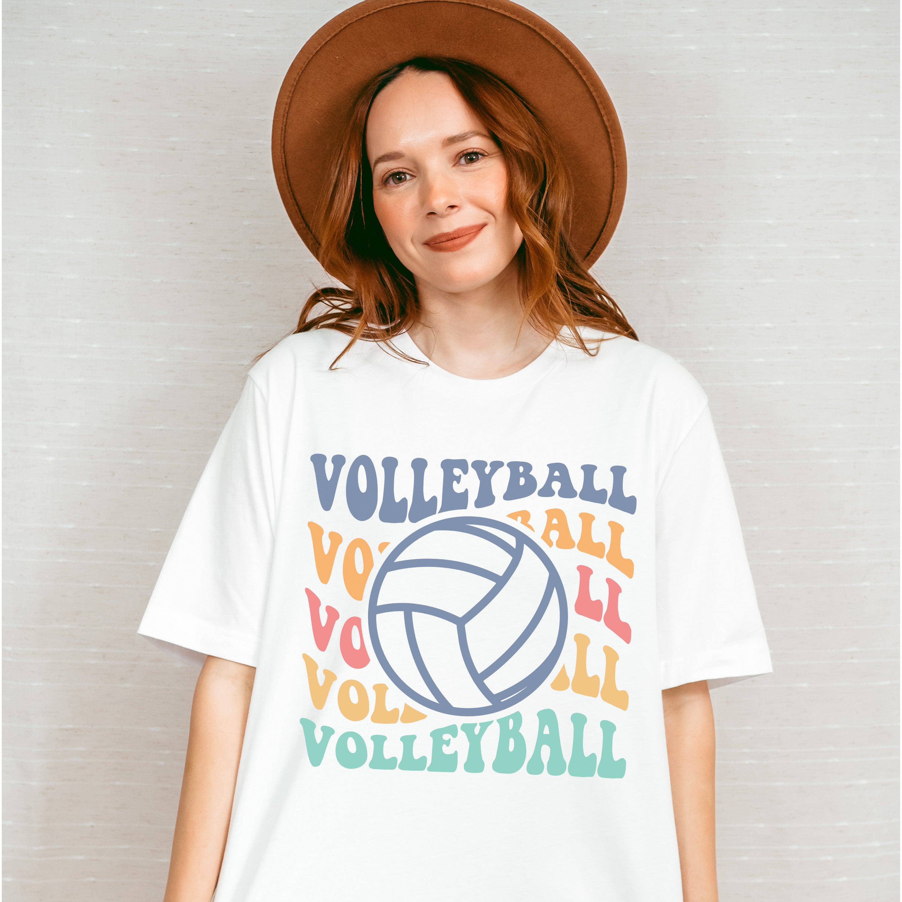 Groovy Volleyball Design - Volleyball Unisex Crewneck T-Shirt Sweatshirt Hoodie