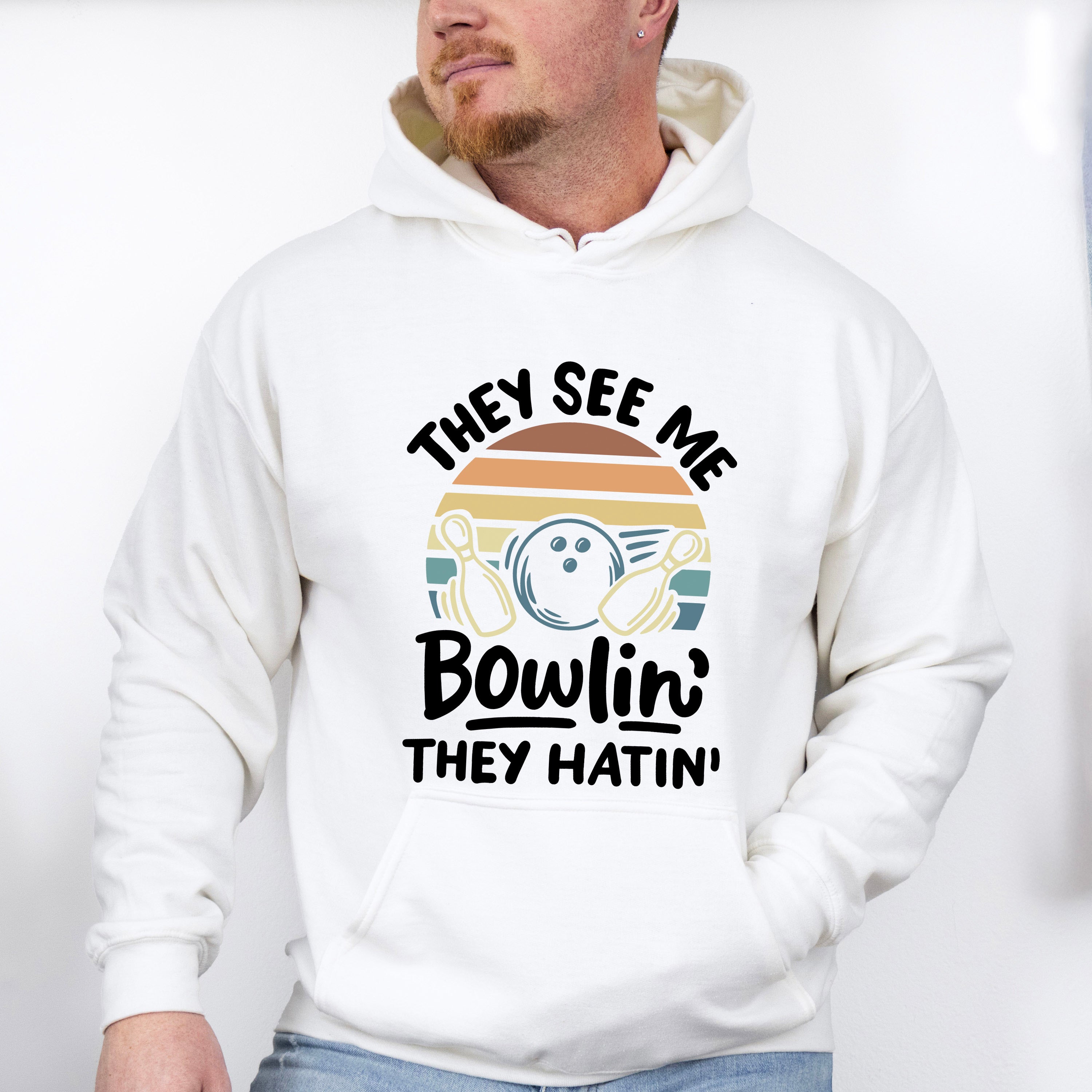 They See Me Bowlin' They Hating - Bowling Unisex Crewneck T-Shirt Sweatshirt Hoodie