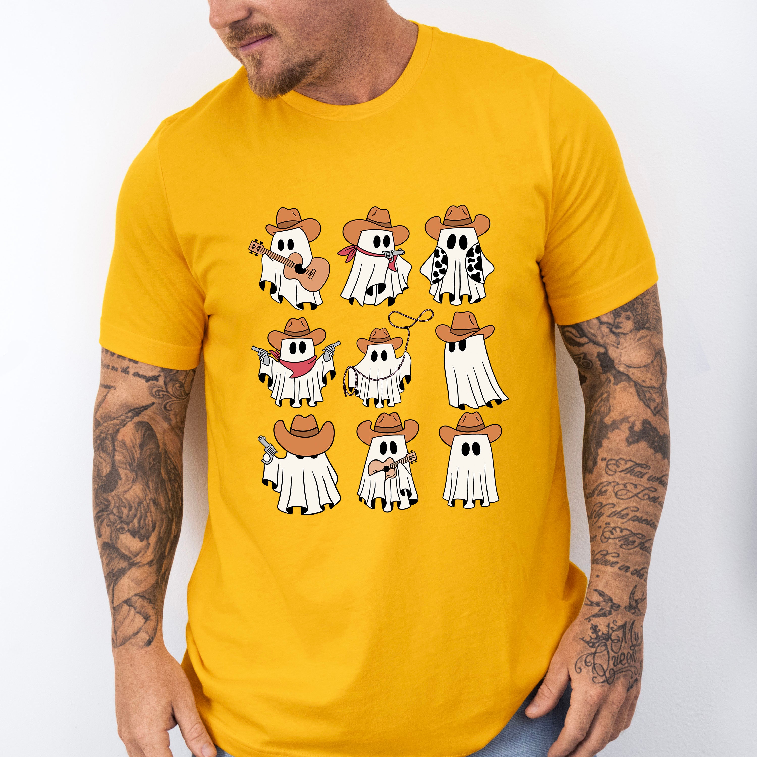 Cowboy Ghost - Halloween Unisex Crewneck T-Shirt Sweatshirt Hoodie