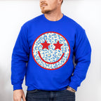 Smiley Face ,4th of July Theme T-shirt, Hoodie, Sweatshirt