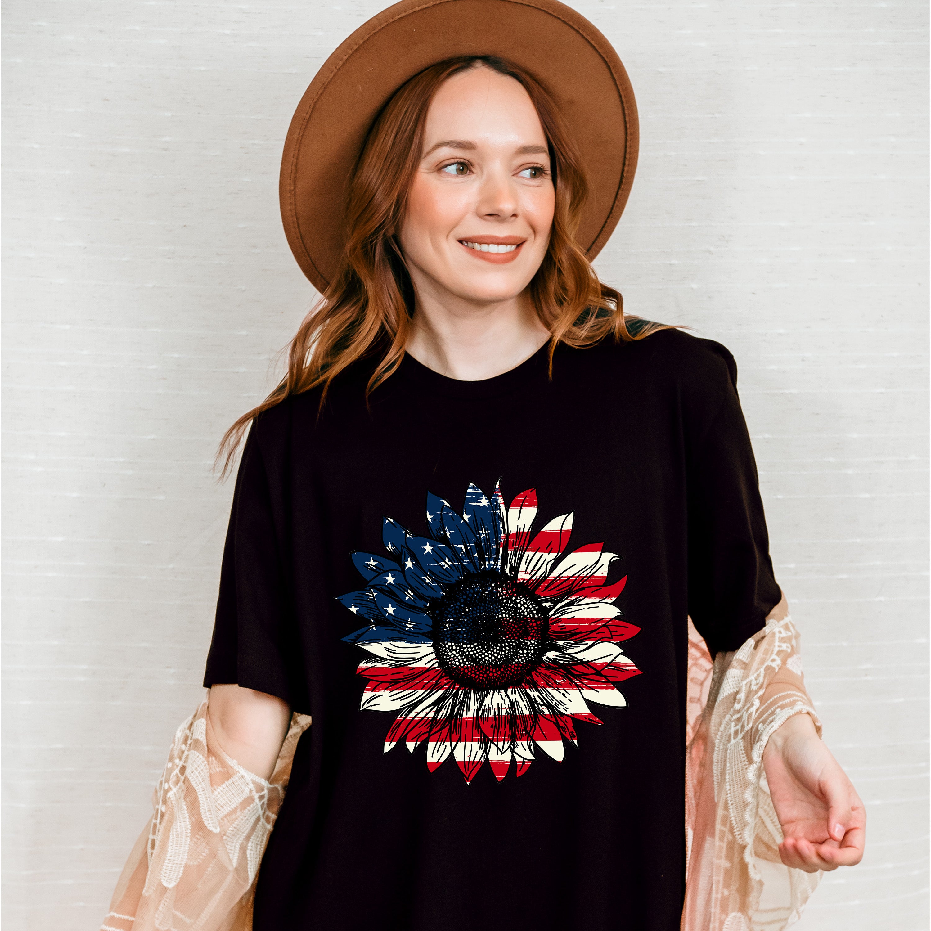 Flower Flag ,4th of July Theme T-shirt, Hoodie, Sweatshirt