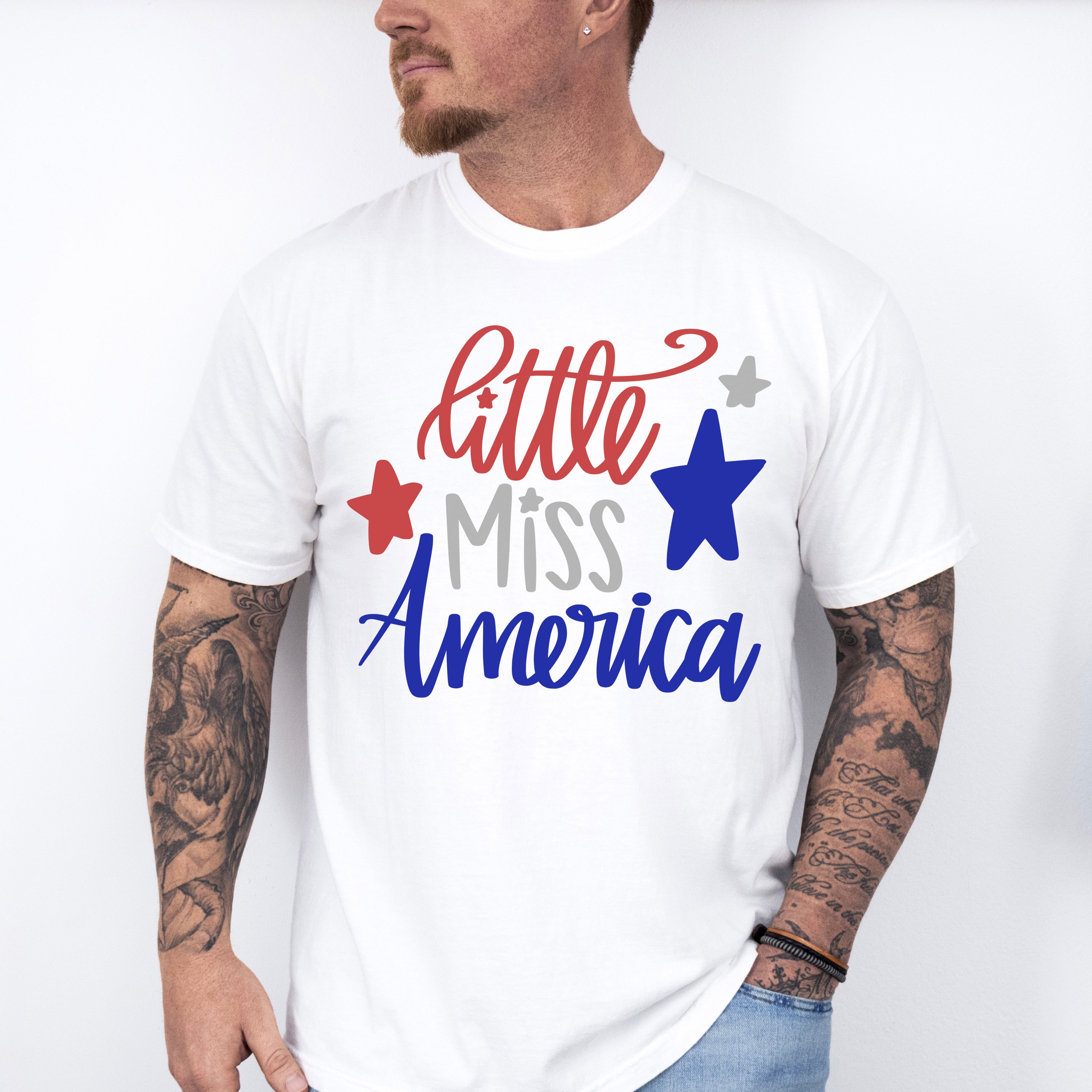 Little Miss America ,4th of July Theme T-shirt, Hoodie, Sweatshirt