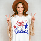 Little Miss America ,4th of July Theme T-shirt, Hoodie, Sweatshirt