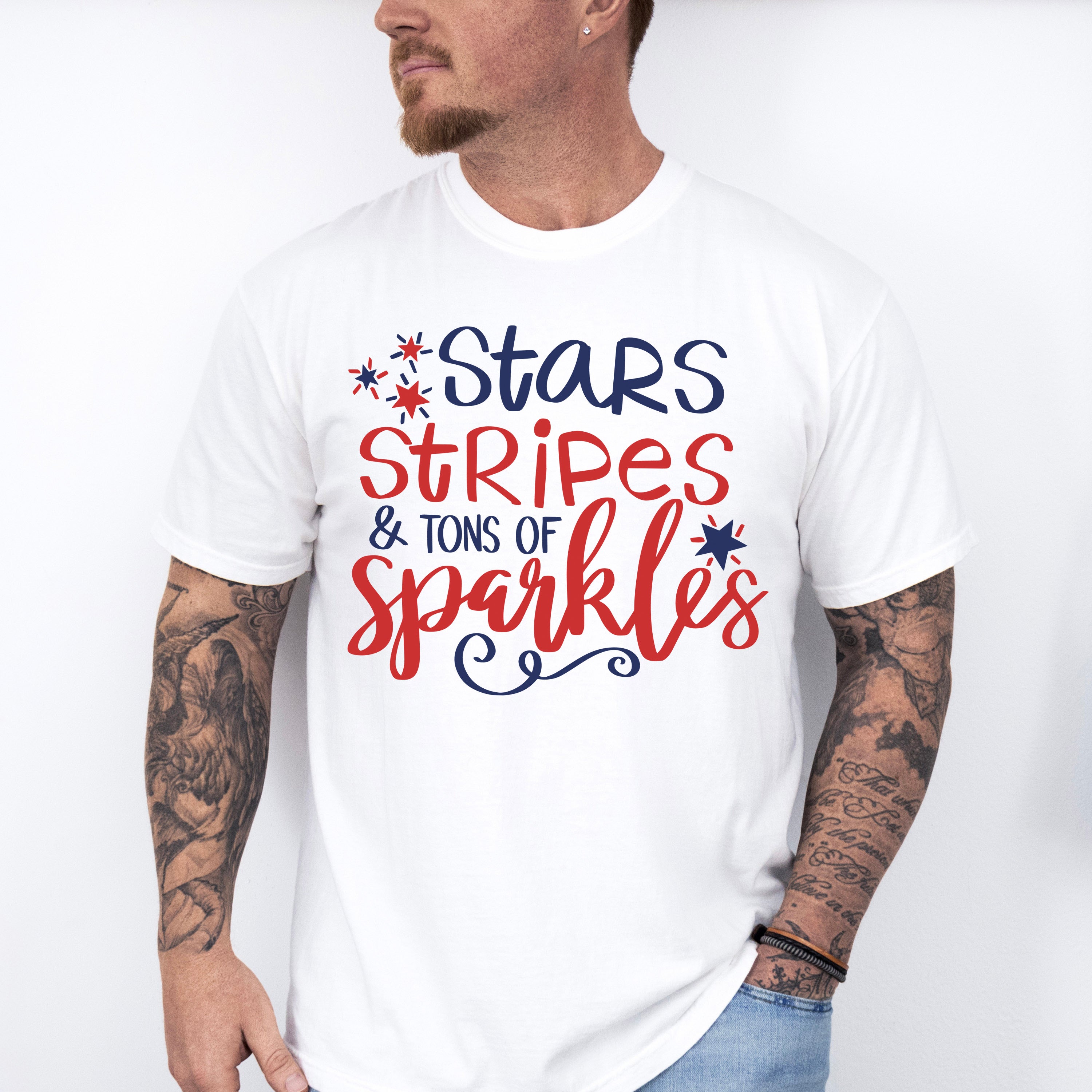 Stripes &amp; Sparkles, 4th of July Theme T-shirt, Hoodie, Sweatshirt