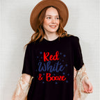 Red, White & Booze , 4th of July Theme T-shirt, Hoodie, Sweatshirt