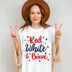 Red, White & Booze , 4th of July Theme T-shirt, Hoodie, Sweatshirt