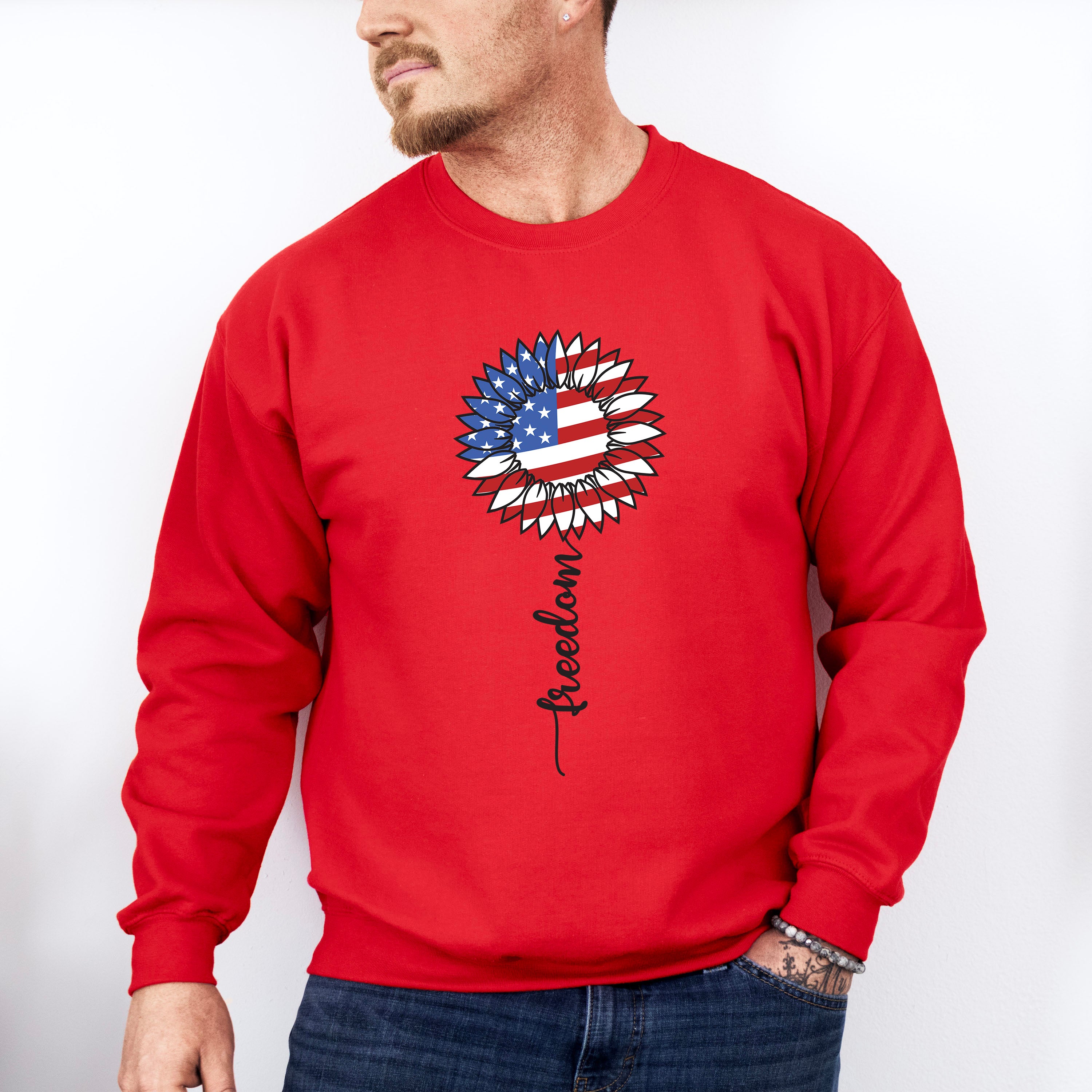 Freedom Sunflower, 4th of July Theme T-shirt, Hoodie, Sweatshirt