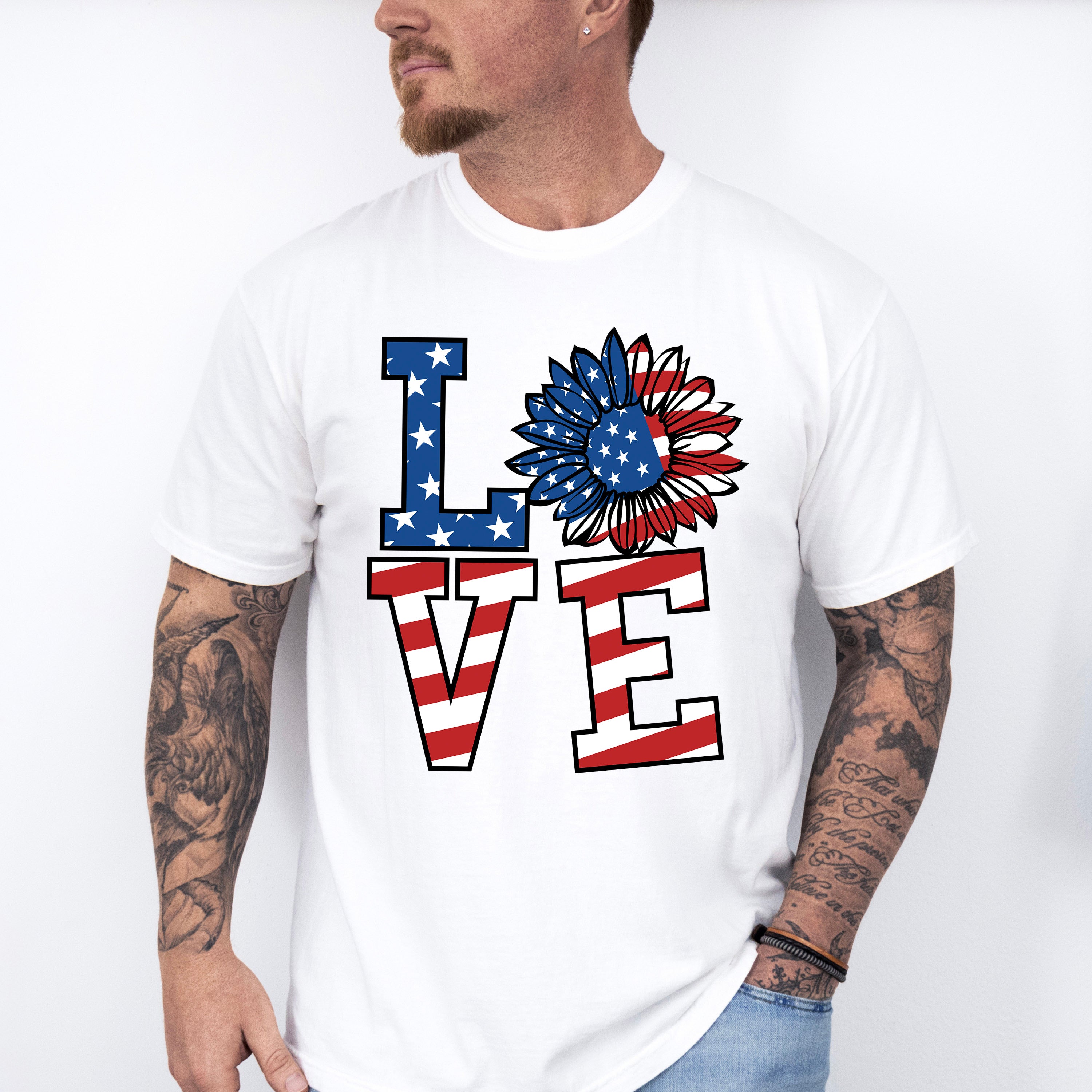 LOVE , 4th of July Theme T-shirt, Hoodie, Sweatshirt