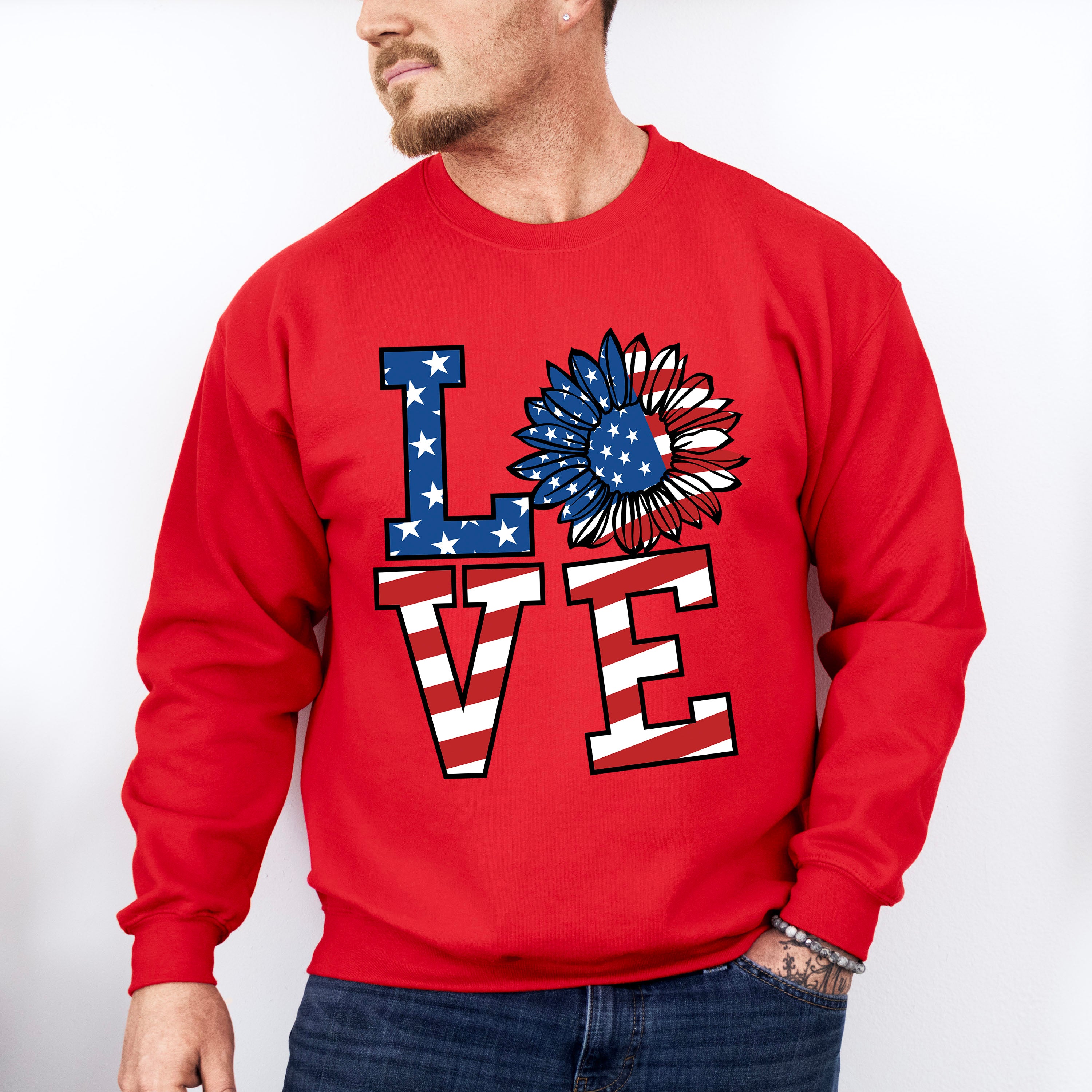 LOVE , 4th of July Theme T-shirt, Hoodie, Sweatshirt