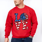LOVE , 4th of July Theme T-shirt, Hoodie, Sweatshirt