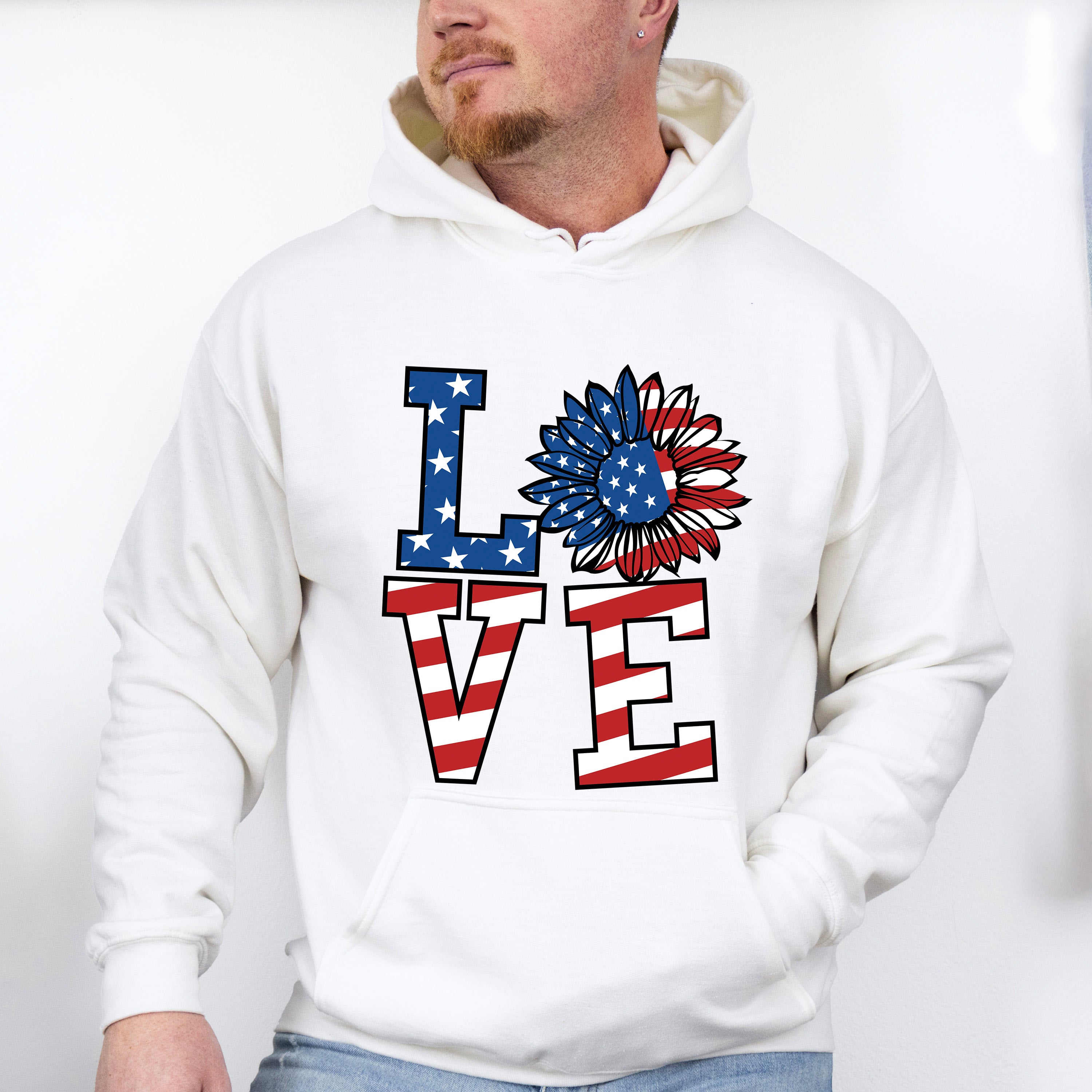 LOVE , 4th of July Theme T-shirt, Hoodie, Sweatshirt