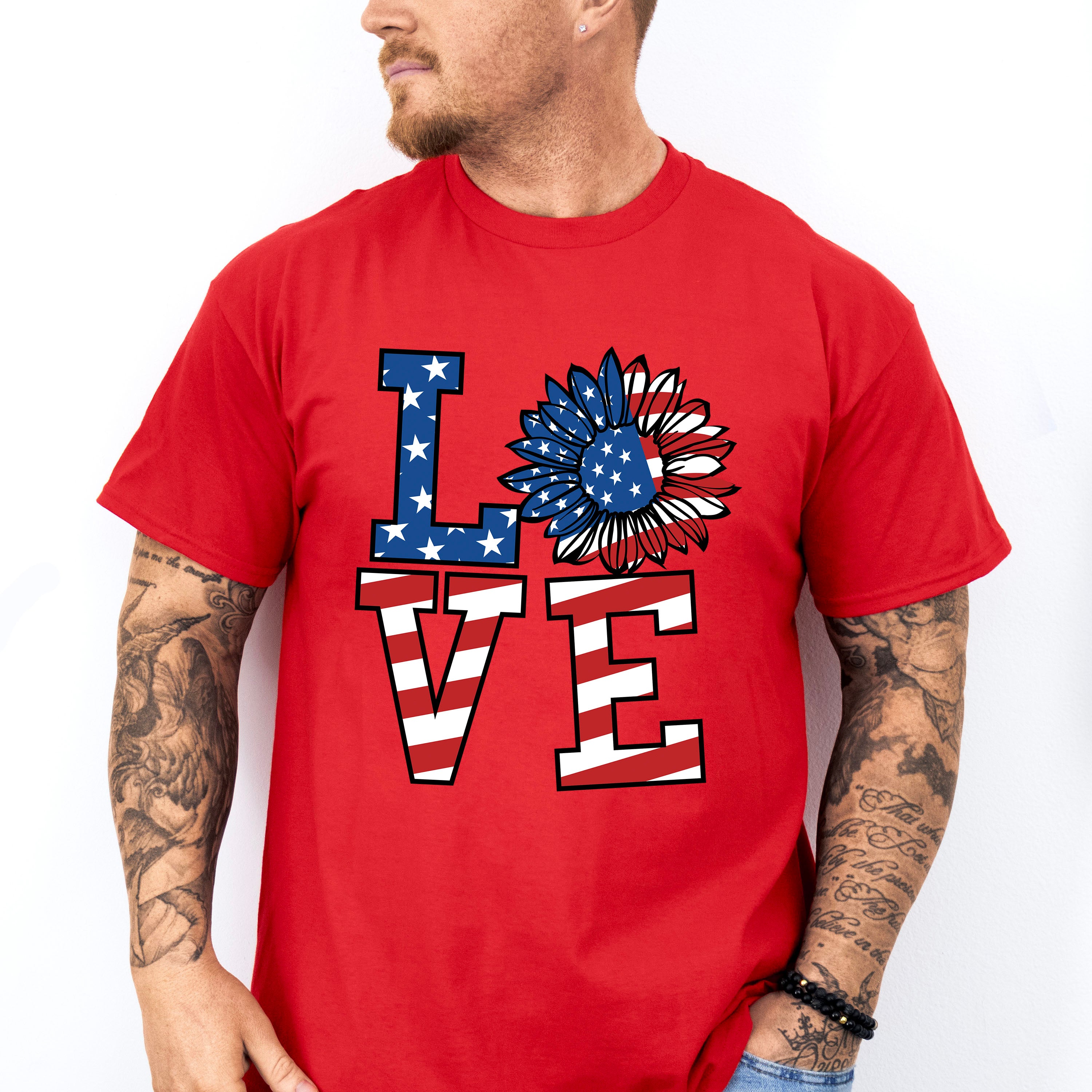LOVE , 4th of July Theme T-shirt, Hoodie, Sweatshirt