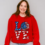 LOVE , 4th of July Theme T-shirt, Hoodie, Sweatshirt