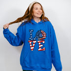 LOVE , 4th of July Theme T-shirt, Hoodie, Sweatshirt