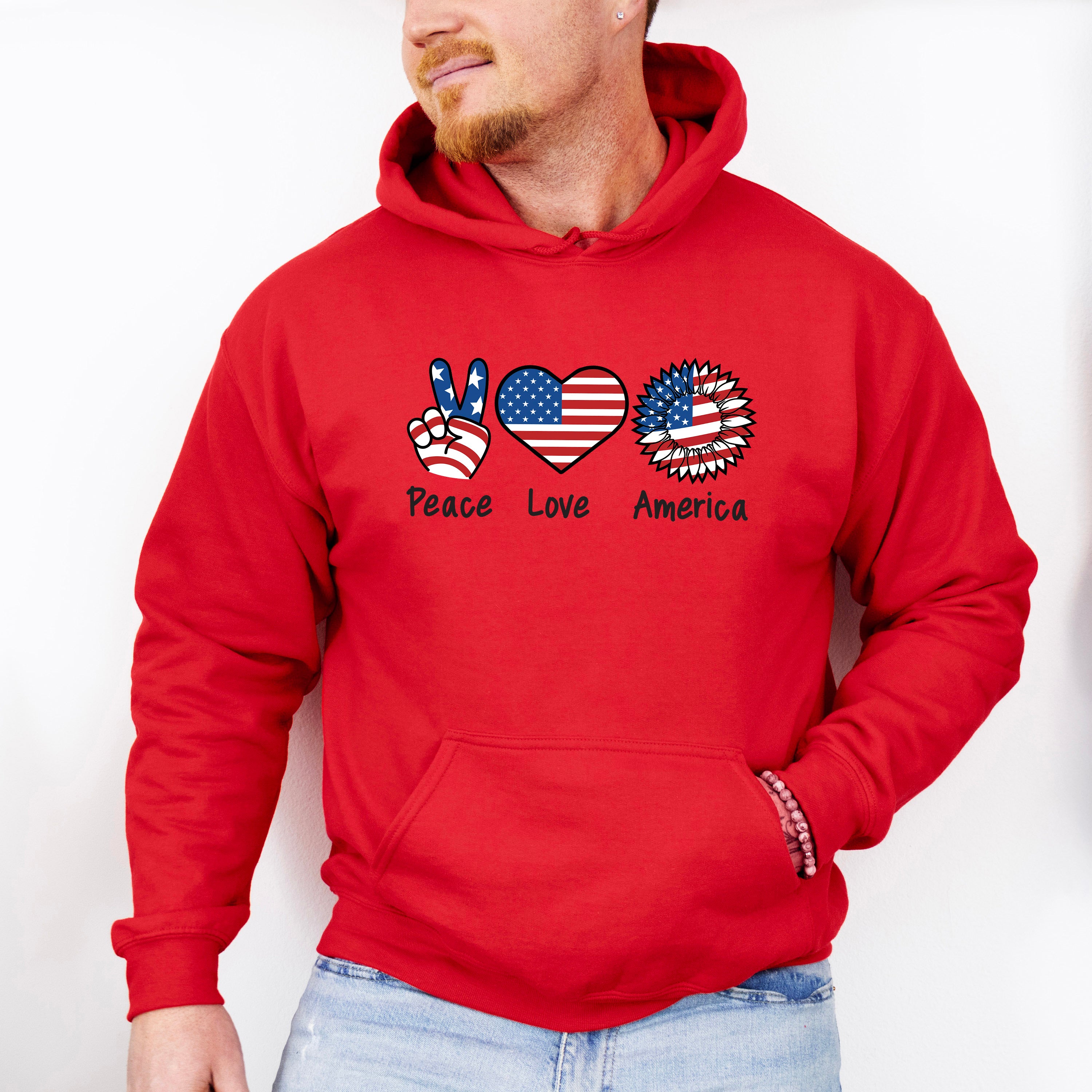 Peace, Love, USA , 4th of July Theme T-shirt, Hoodie, Sweatshirt