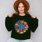 Sunflower USA Flag , 4th of July Theme T-shirt, Hoodie, Sweatshirt