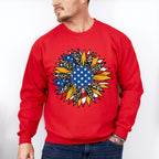 Sunflower USA Flag , 4th of July Theme T-shirt, Hoodie, Sweatshirt