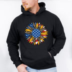 Sunflower USA Flag , 4th of July Theme T-shirt, Hoodie, Sweatshirt