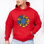 Sunflower USA Flag , 4th of July Theme T-shirt, Hoodie, Sweatshirt