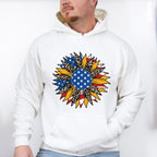 Sunflower USA Flag , 4th of July Theme T-shirt, Hoodie, Sweatshirt