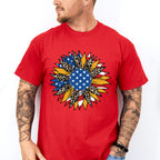 Sunflower USA Flag , 4th of July Theme T-shirt, Hoodie, Sweatshirt