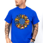Sunflower USA Flag , 4th of July Theme T-shirt, Hoodie, Sweatshirt