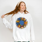 Sunflower USA Flag , 4th of July Theme T-shirt, Hoodie, Sweatshirt