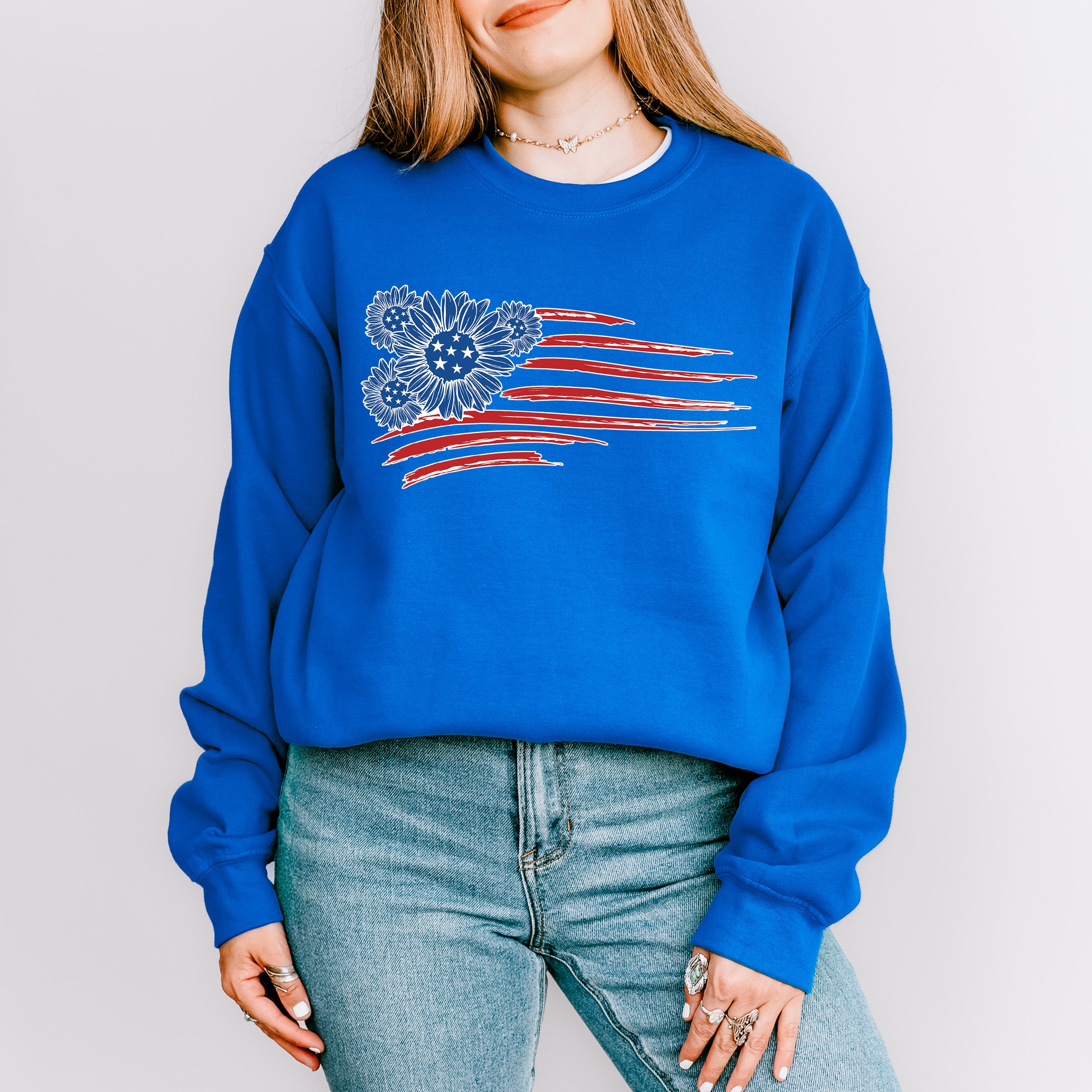 Sunflower America Flag , 4th of July Theme T-shirt, Hoodie, Sweatshirt