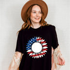 Sunflower American Flag , 4th of July Theme T-shirt, Hoodie, Sweatshirt