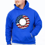 Sunflower American Flag , 4th of July Theme T-shirt, Hoodie, Sweatshirt